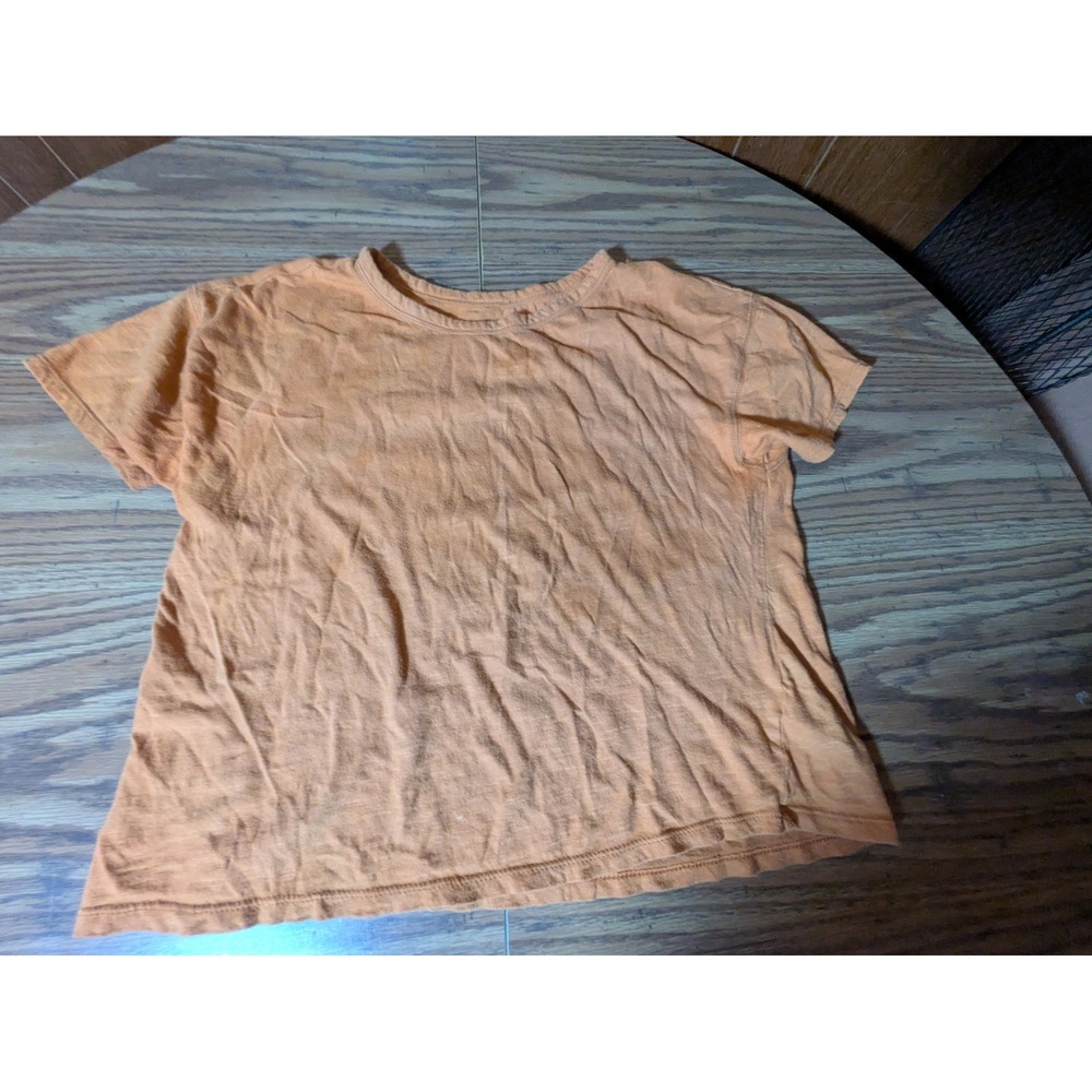 ana A New Approach Womens Orange Short Sleeve Crew Neck T-Shirt Size M